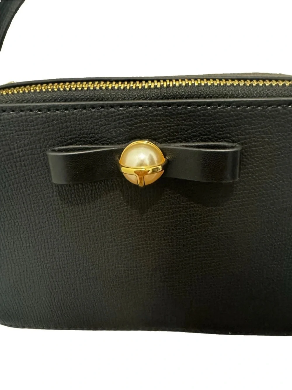 Ted Baker London Black Crossbody Bag with Pear Bow Details NWOT